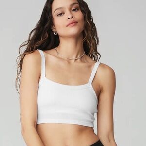 ALO Yoga White Crop Top